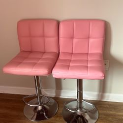 Pink Bar Stools - Set Of Two