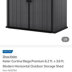 Keter Cortina Mega Premium modern horizontal outdoor storage shed