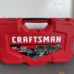 Craftsman 51-Piece Socket Set with Storage Case, SAE/ Metric Mechanics Tool Set (CMMT82334L)