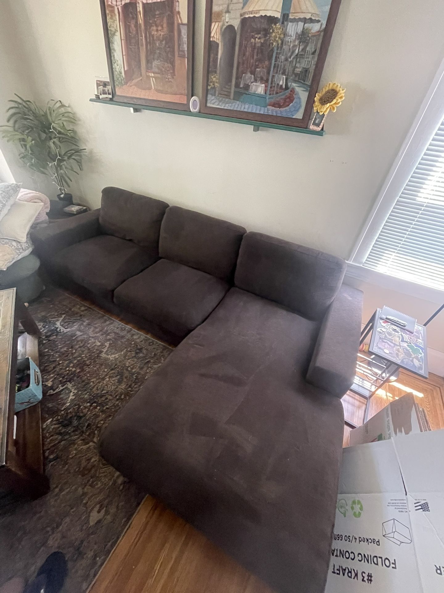 Sectional Brown Couch / Sofa 