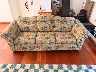🤠 FREE — VINTAGE BASSETT WESTERN / COWBOY PULL-OUT SOFA BED 🤠