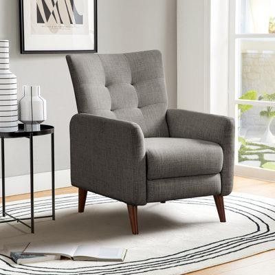 Wade Logan ® Amaurie Tacho Recliner W/ Tufted Back Polyester in Brown