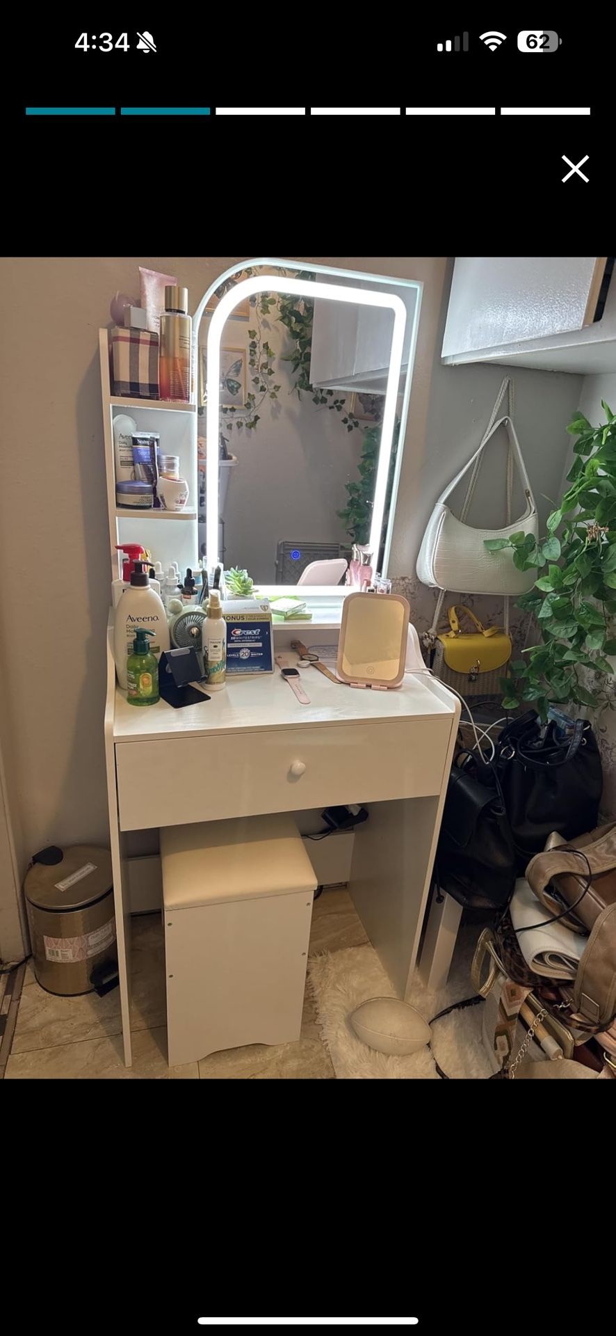 Vanity Perfect Conditions Only 3 Months Use Peinadora Con Luz Led