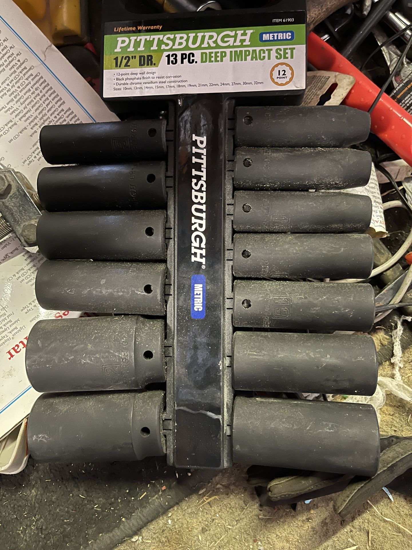 Pittsburgh 1/2 Drive13 piece deep impact set