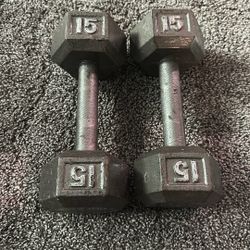 15 pound dumbbells