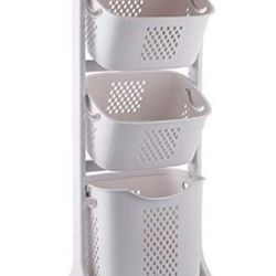 Laundry Basket Bathroom Multi-layer Clothes Storage Basket Household, Simple Kitchen Shelf Fruit Stand