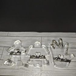 Christmas Holiday Vintage Baking Cookie Cutters Set Angel Hand & Boy Heart 1998