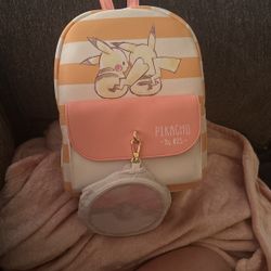 Pickachu Backpack W/ Coin Purse