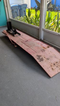 Heavy Duty Steel Diamond Plate Loading Ramp Motorcycle Jack
