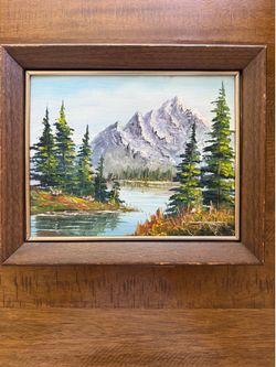 Vintage Signed OCONNOR Oil Painting Framed Mountain Landscape
