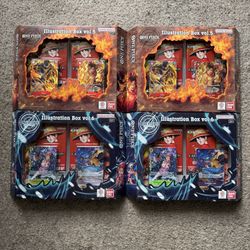 One Piece Card Game: Illustration Box Volume 5 And 6 Lot of 4 Sealed