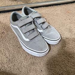 grey velcro vans 