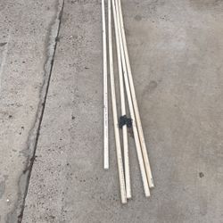 5 Unused pvc Pipes 3/4” 10 Ft