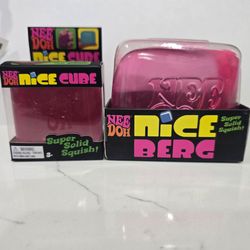 Nee Doh Nice Cube and Nice Berg Set Pink