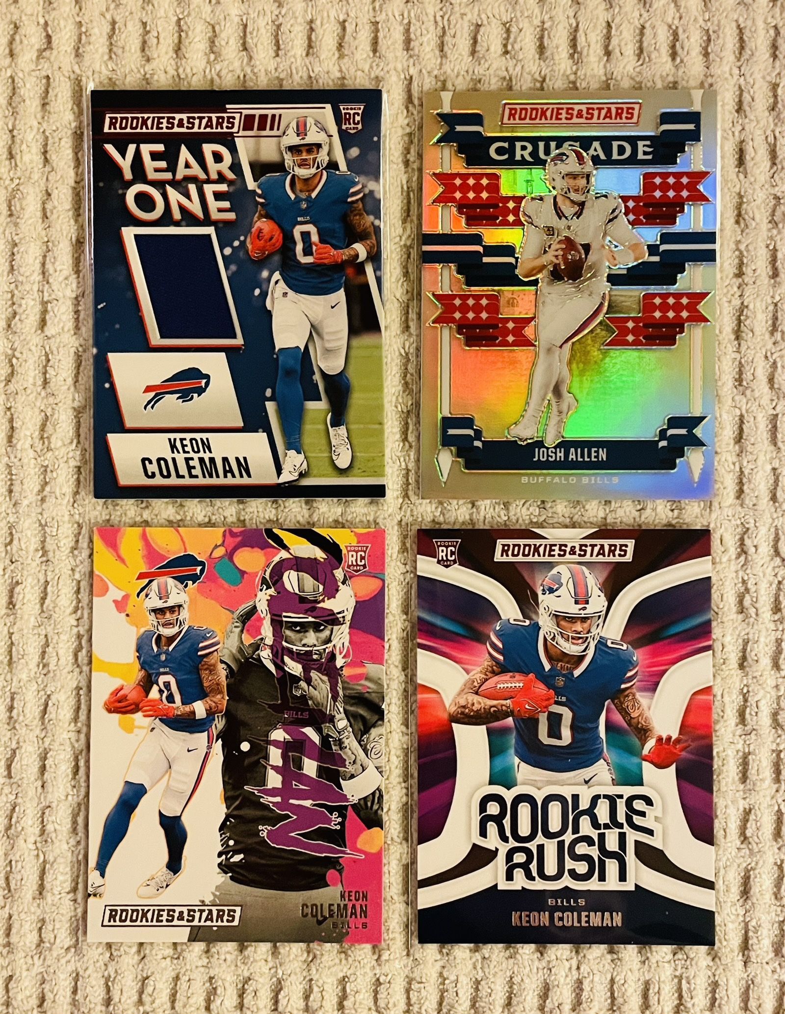 Buffalo Bills 4 Card Football Lot!