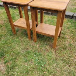 OAK END TABLES