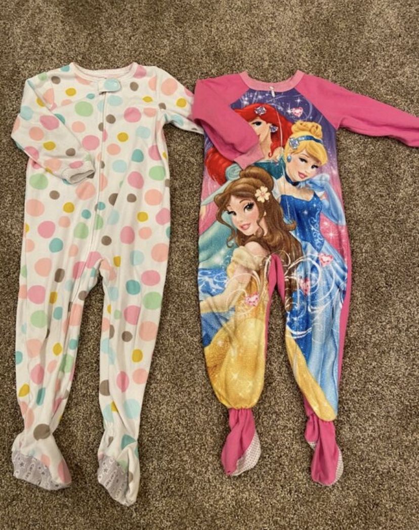 Toddler Girls 4T fall pj lot
