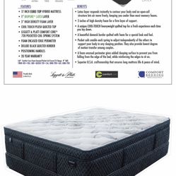 Cal King Mattress, Bed Frame, And Optional Mattress Topper 