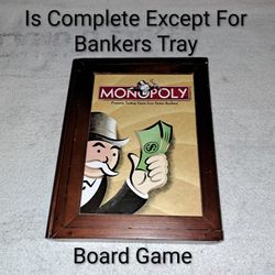 Vintage Style Monopoly Bookshelf Edition Board Game In Excellent Condition (Is Complete Except For Bankers Tray)