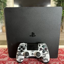 Sony PlayStation 4 Slim 1TB Console with PS4 Controller and Cables 