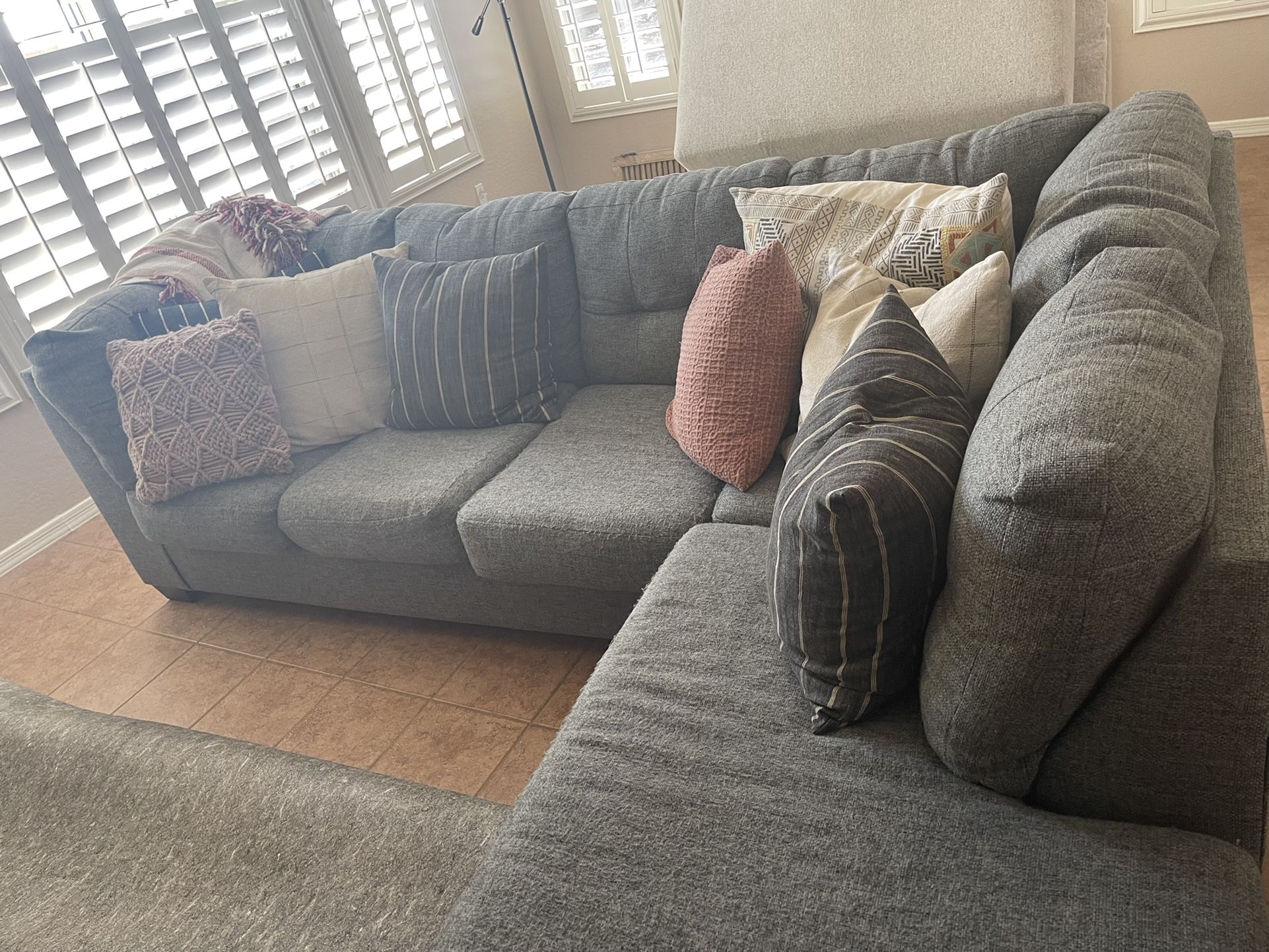 Charcoal gray Sectional