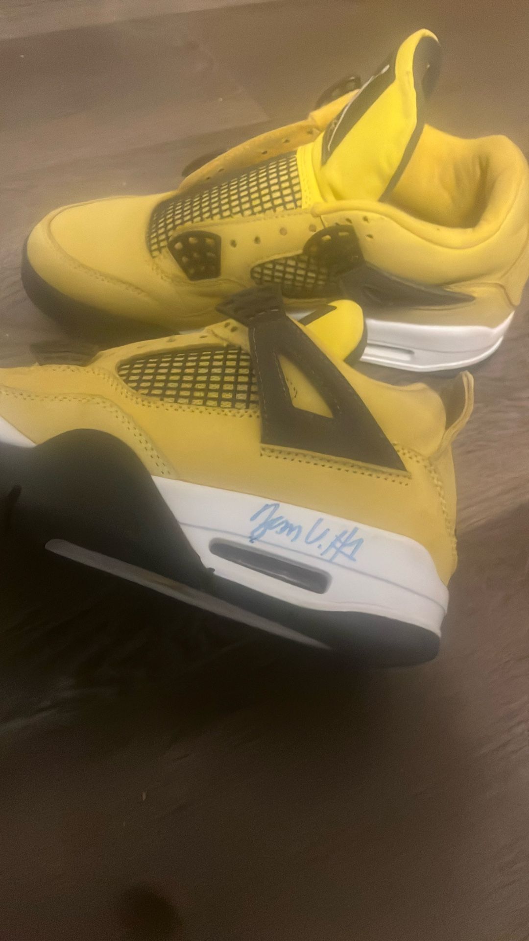 Size 9 Lightning 4s Signed By Zion Williamson 
