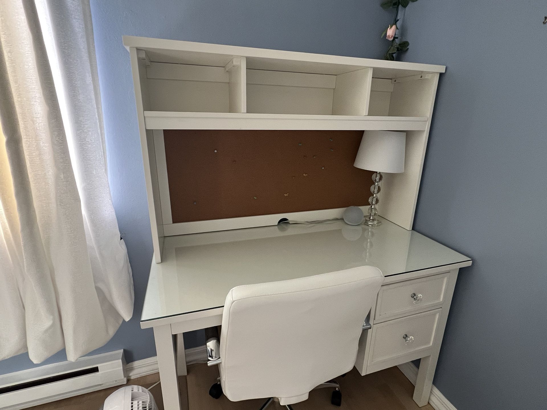 Pottery Barn Desk With Hutch & Chair 