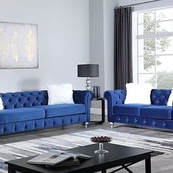 New Velvet Sofa Loveseat (blue,grey,red,purple)