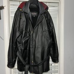 Leather Coat Genuine Large Size 