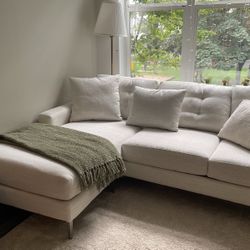 Beige Couch - Flip Chaise Sectional