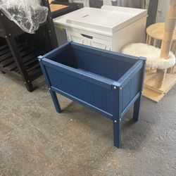 Elevated Garden Planter Boxes Outdoor,Hdpe Rectangle Planter Boxes Outdoor,Waterproof,Rot Resistant,For Vegetables Flower Tomato Patio Backyard Navy
