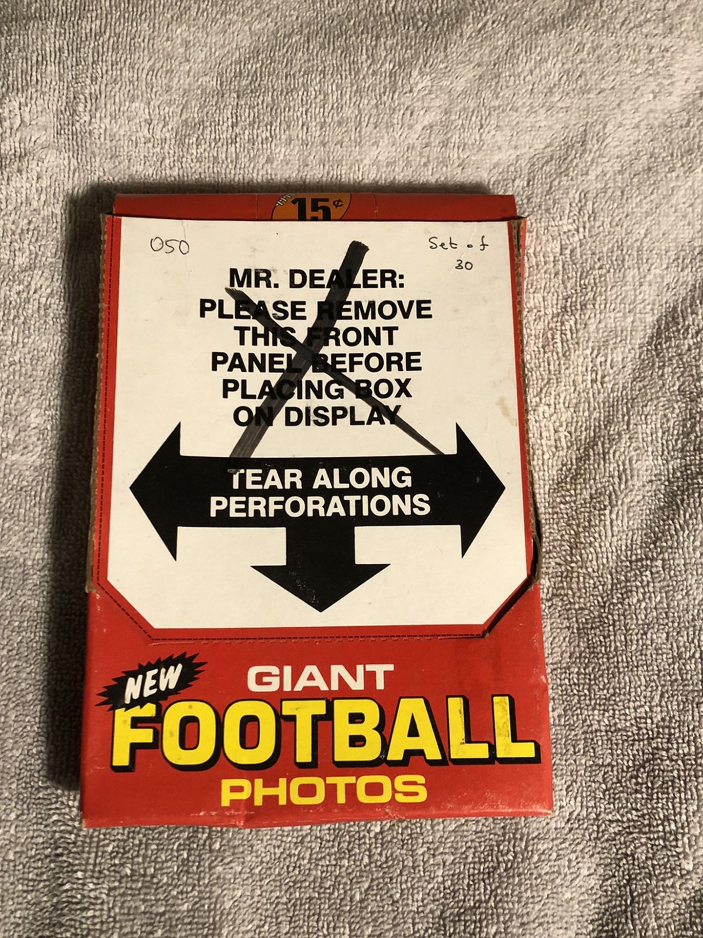 Extra large Topps football cards