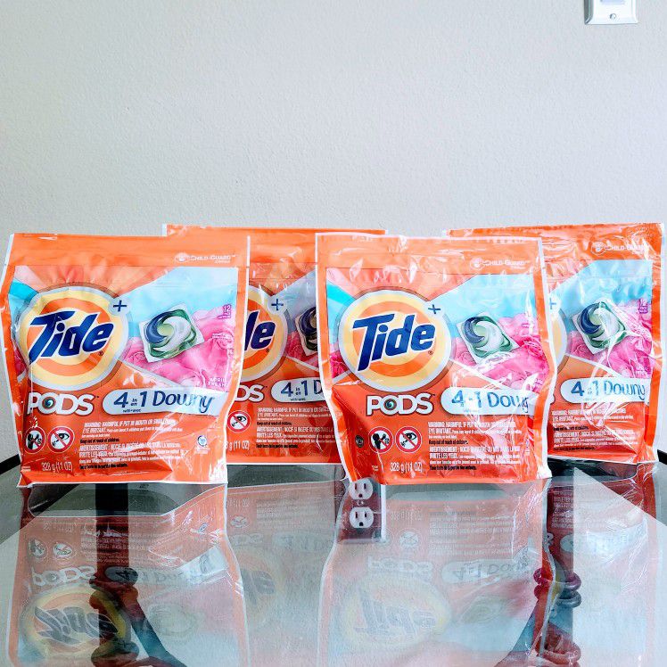 (4) Tide HE 4in1 Downy Pods 12 Count - $20 For All FIRM 