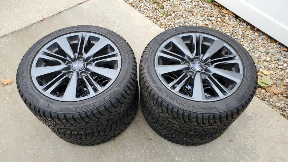 4 Altimax Artic Tires w/Subaru Wheels