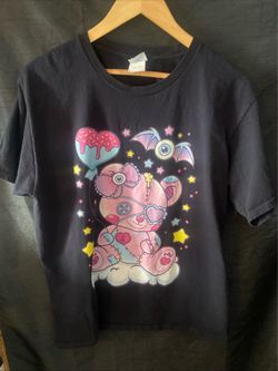 Pastel Goth Teddy Bear Japanese Anime T-shirt