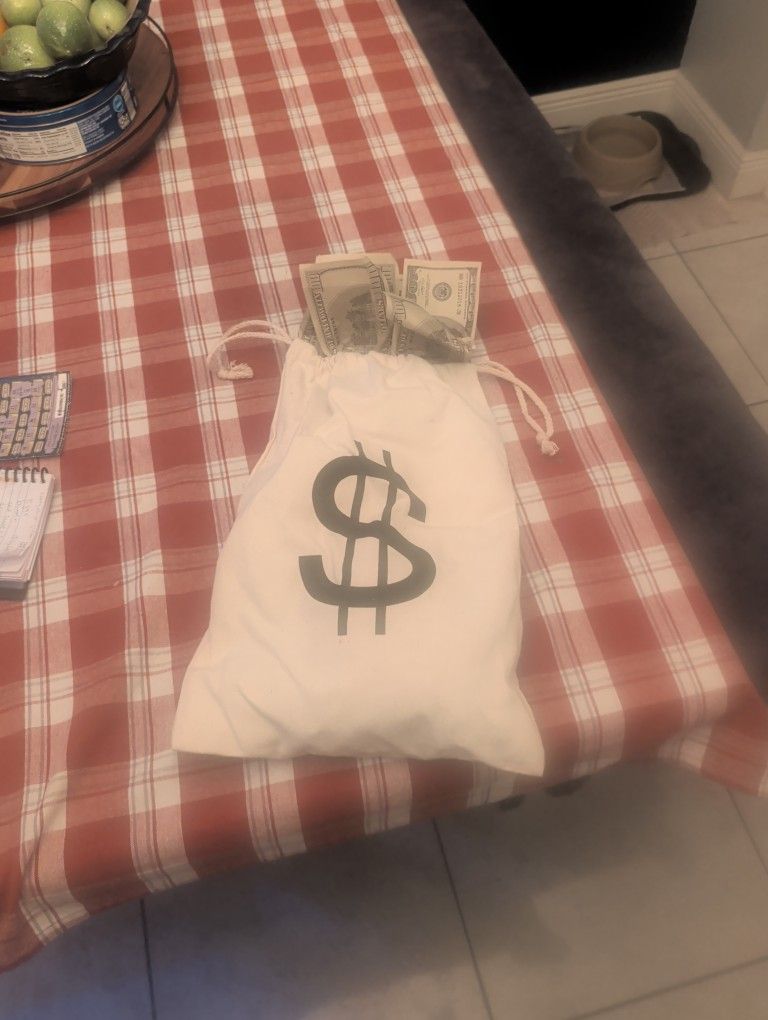 Robber Costume Money Bag Prop