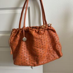 Orange Leather Furla Bag