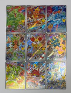 Pokémon TCG: First partner illustration collection (series 3) completed set of 9 cards