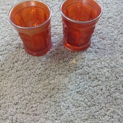 GORGEOUS Pair of Northwood Marigold Singing Birds Carnival Glass Handle Tumbler

This product is a beautiful pair of Northwood Marigold Singing Birds 
