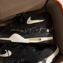 Size  12us Vintage Nike Air Flight Sneakers with Handwritten Markings