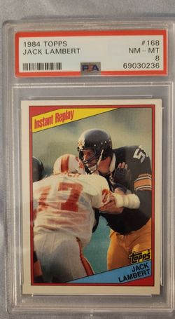 Jack Lambert 1984 Topps #168 PSA 8