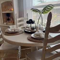 White Round Dining Table