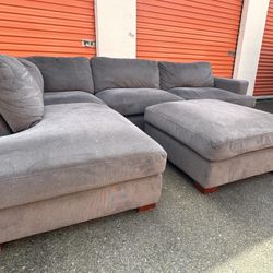 Costco Gray Sectional Sofa Couch - FREE DELIVERY 🚚
