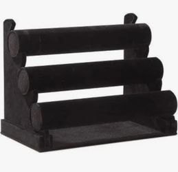 Velvet Jewelry Stand 3-Tier Jewelry Bracelet Necklace Display Rack