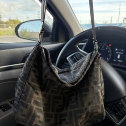 Vintage Fendi FF Monogram Logo Shoulder Bag