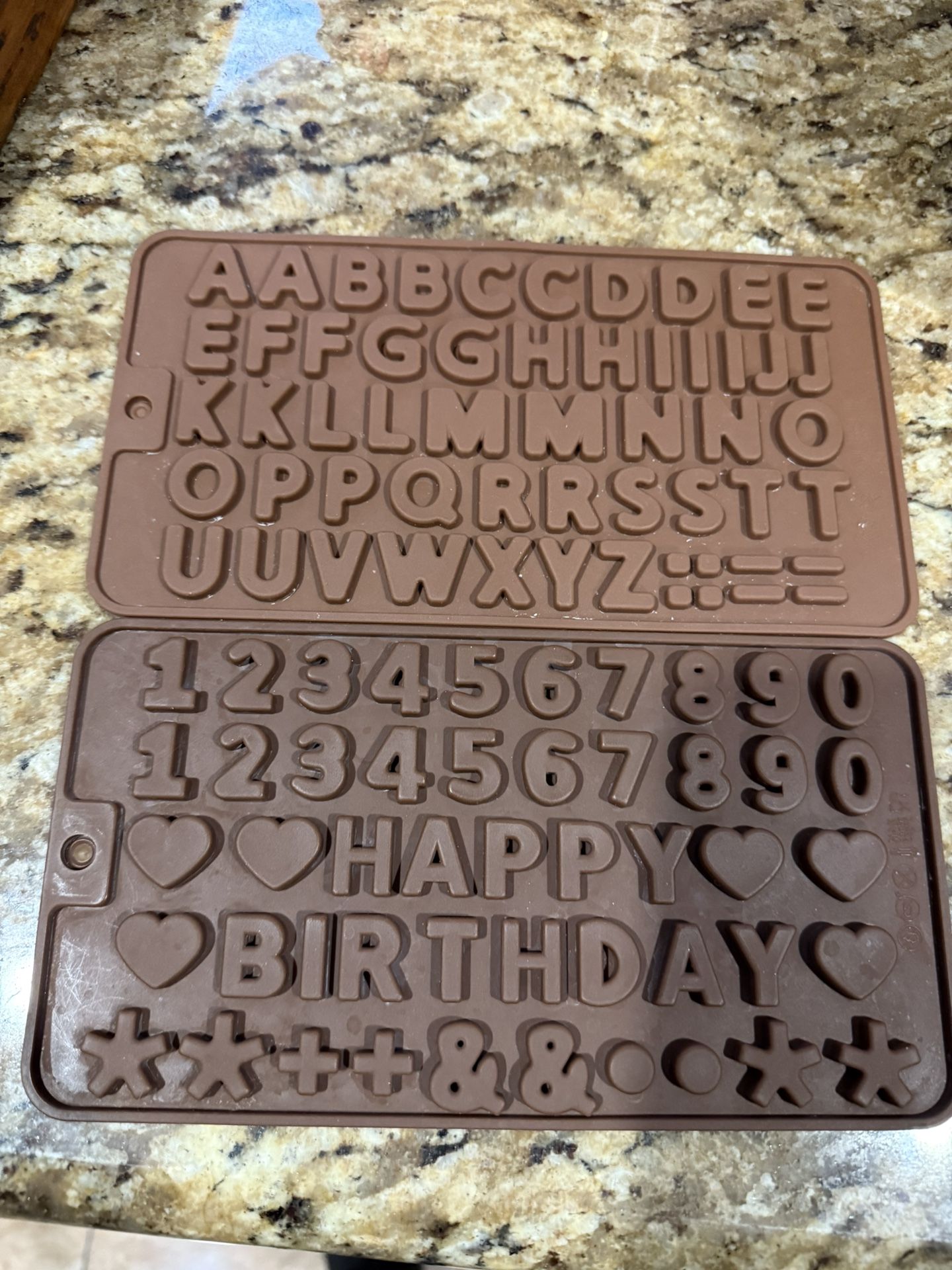Silicone Letters and Number Molds