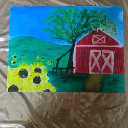 Barnyard Painting For Sale