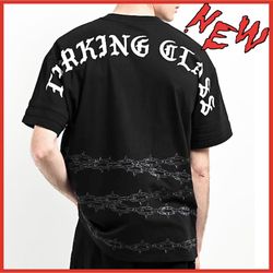 NTW New Men M Lurking Class by Sketchy Tank Embroidered Spiked Chain T-Shirt Tee