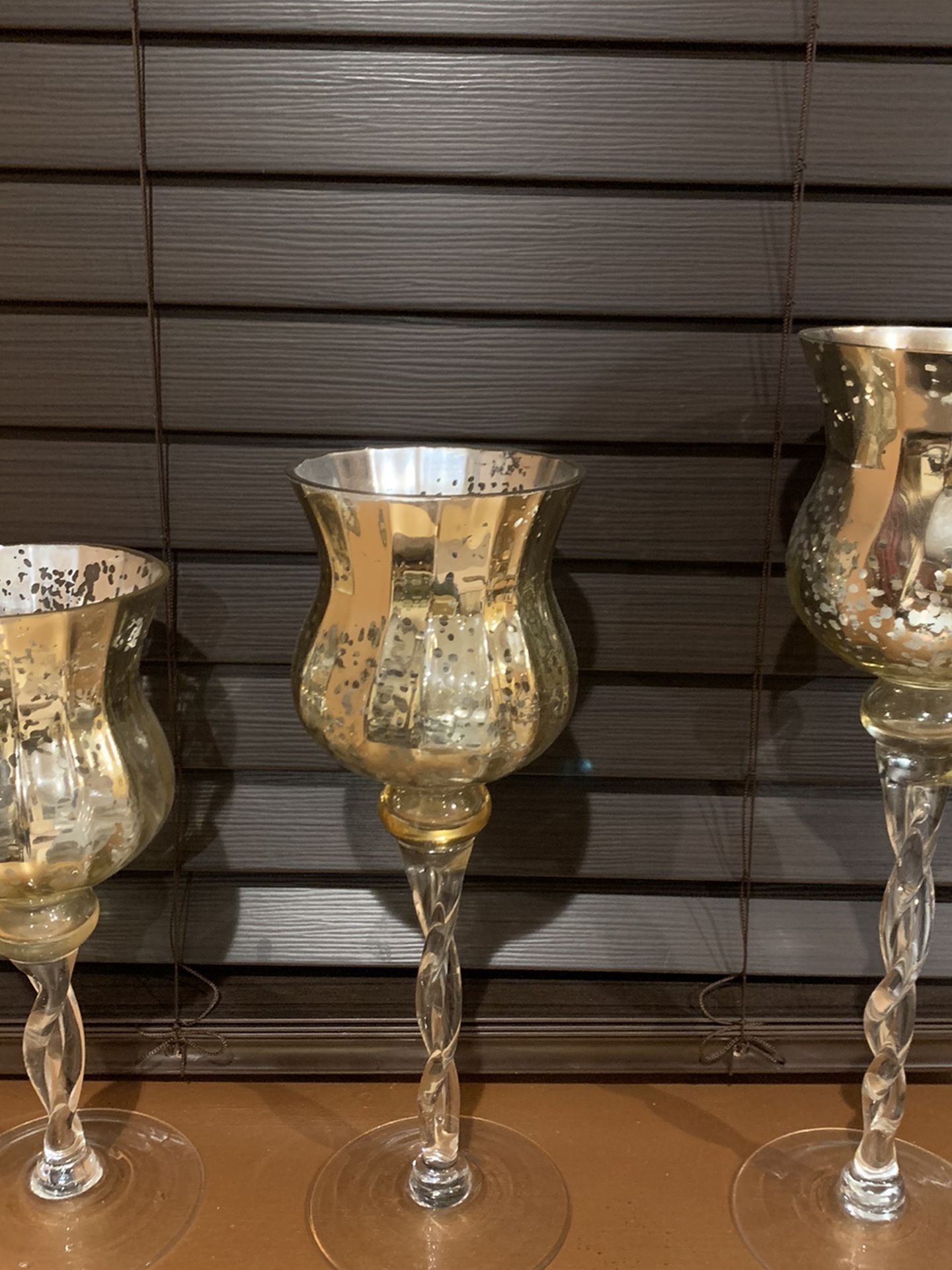 Gold Tall Candle Holders Set Of 3