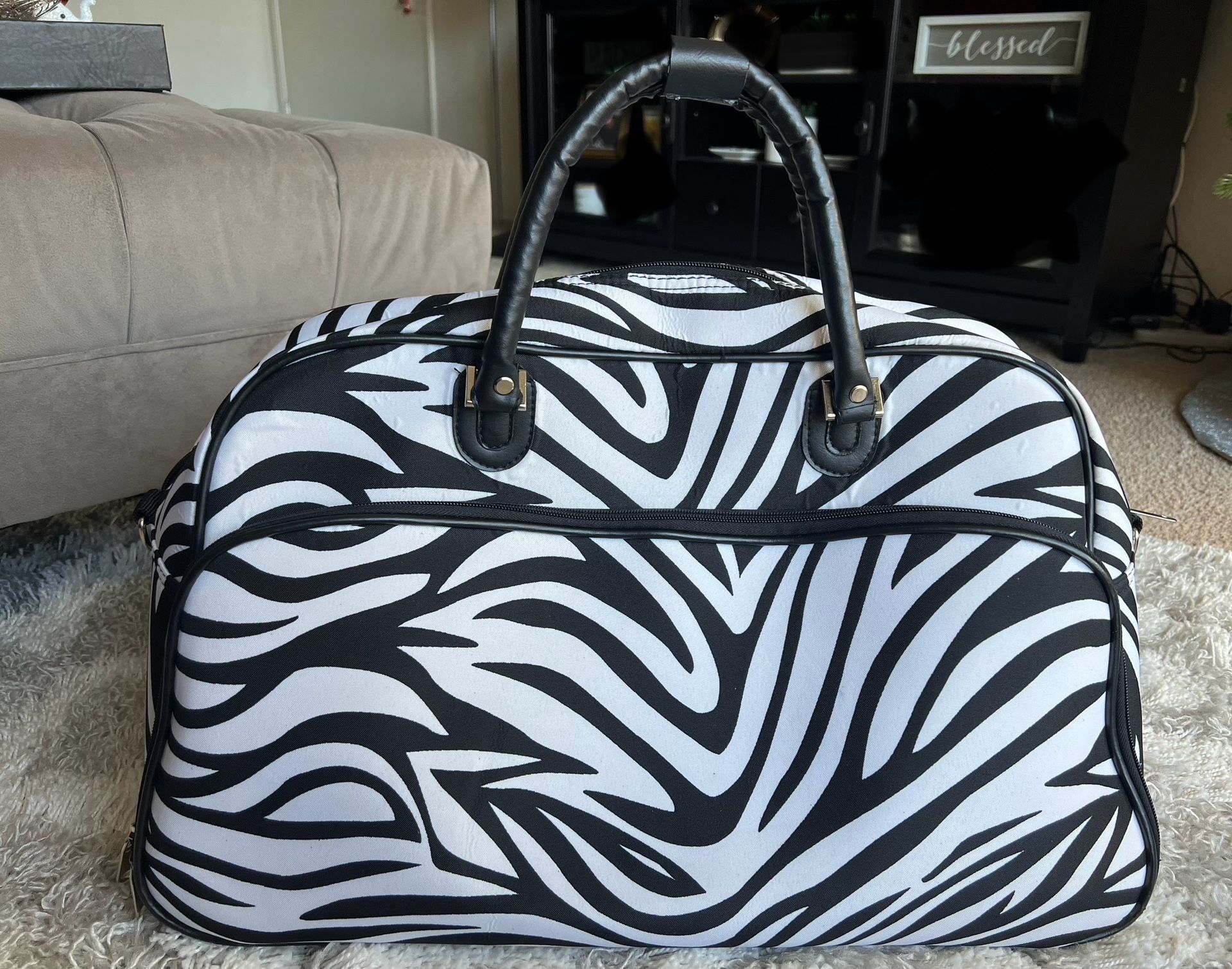 Zebra Stripe Travel Bag